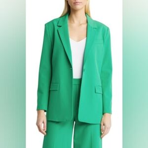 NORDSTROM Boyfriend Blazer,GreenSz.XL